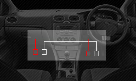 Pedal dual controls fitted inside a car